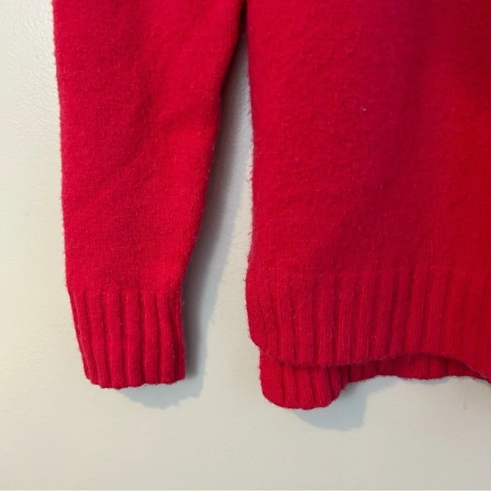 J. Crew Bright Pink Wool/Alpaca Blend Pullover Crewneck Sweater Size Small
